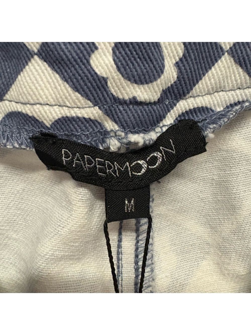 Papermoon remi check heart cotton pants Medium 5 pocket high rise NEW NWT - Picture 11 of 16